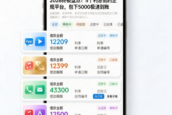 2026终极盘点！5个利息低的正规平台，包下5000极速到账