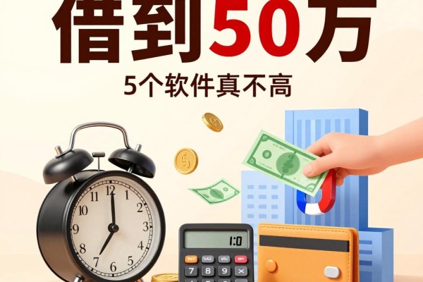 月薪4000也能行?2026年手把手教你怎样才能借到50万,这5个软件门槛真不高