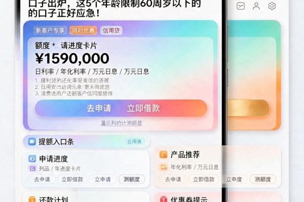 60岁以下可借!4月最新5000元贷款口子出炉,这5个年龄限制60周岁以下的口子正好应急