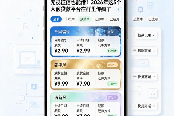无视征信也能借！2026年这5个大额贷款平台在群里传疯了