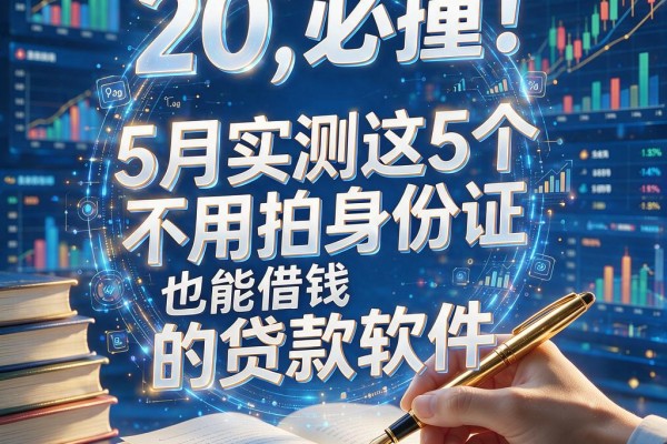 黑户必看！5月实测这5个不用拍身份证也能借钱的贷款软件