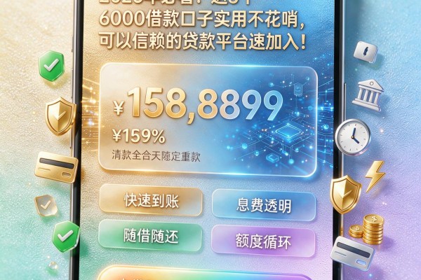 2026年必看!这5个6000借款口子实用不花哨,可以信赖的贷款平台速加入