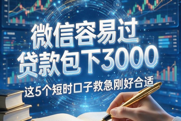 微信容易过的贷款包下3000，这5个短时口子救急刚好合适