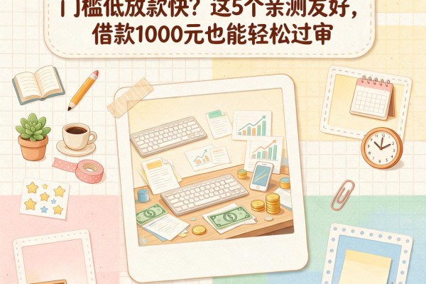 急用钱必看！什么贷款软件门槛低放款快？这5个亲测友好，借款1000元也能轻松过审
