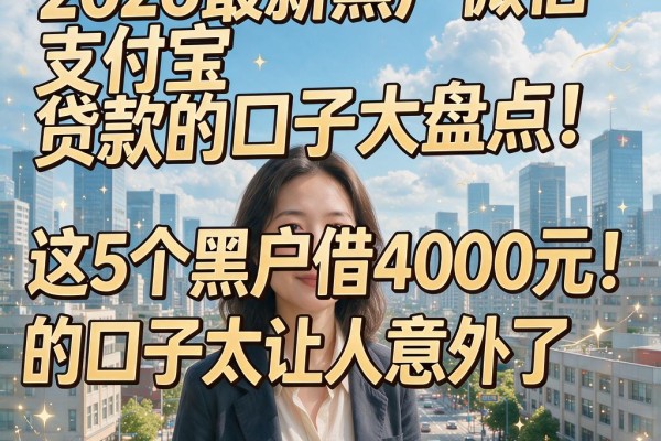 2026最新黑户微信支付宝贷款的口子大盘点!这5个黑户借4000元的口子太让人意外了