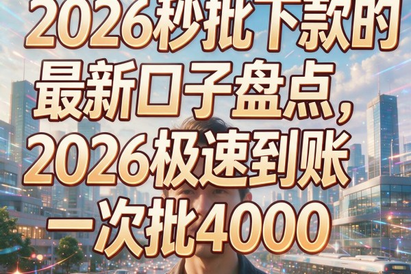 2026秒批下款的最新口子盘点，2026极速到账一次批4000