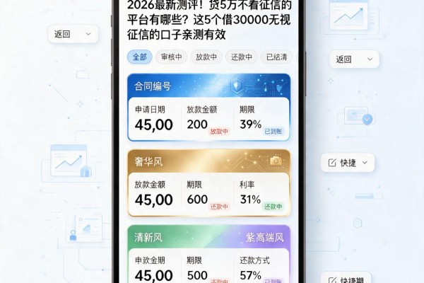 2026最新测评!贷5万不看征信的平台有哪些?这5个借30000无视征信的口子亲测有效