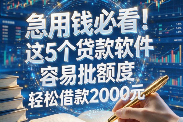 急用钱必看!这5个贷款软件容易批额度,轻松借款2000元