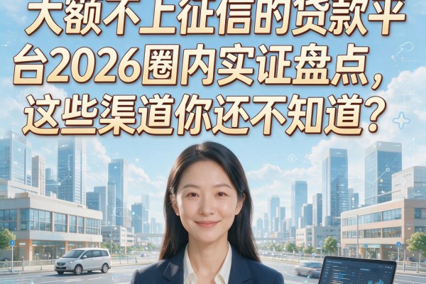 大额不上征信的贷款平台2026圈内实证盘点，这些渠道你还不知道？