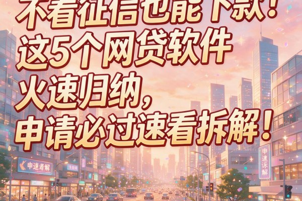 不看征信也能下款!这5个网贷软件火速归纳,申请必过速看拆解!