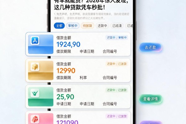有车就能贷？2026年惊人发现，这几种贷款凭车秒批！