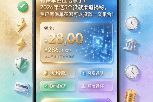 有保单但征信黑了?2026年这5个贷款渠道揭秘,黑户有保单在哪可以贷款一文集合!
