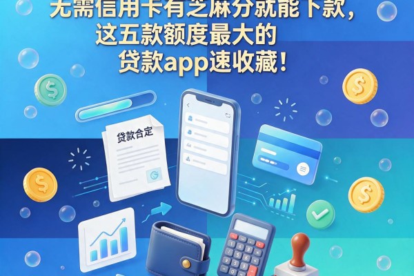 2026年必看!无需信用卡有芝麻分就能下款,这五款额度最大的贷款app速收藏