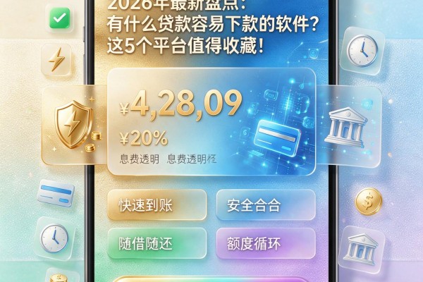 2026年最新盘点:有什么贷款容易下款的软件?这5个平台值得收藏!