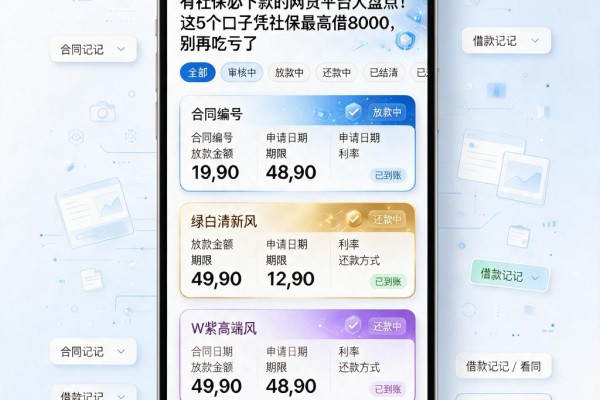 有社保必下款的网贷平台大盘点!这5个口子凭社保最高借8000,别再吃亏了