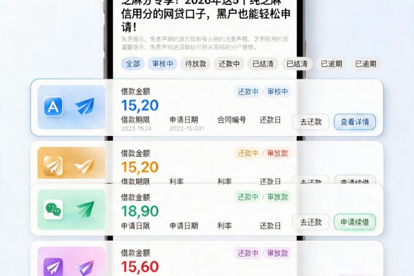 芝麻分专享!2026年这5个纯芝麻信用分的网贷口子,黑户也能轻松申请!