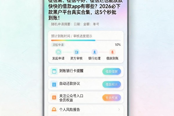 征信黑、征信不好、征信烂也能放款快的借款app有哪些？2026必下款黑户平台真实合集，这5个秒批到账！