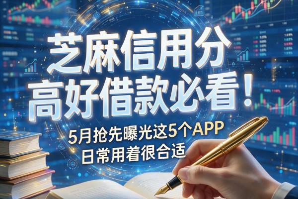 芝麻信用分高好借款必看!5月抢先曝光这5个APP,日常用着很合适,轻松借钱30000