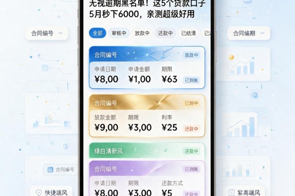 无视逾期黑名单!这5个贷款口子5月秒下6000,亲测超级好用