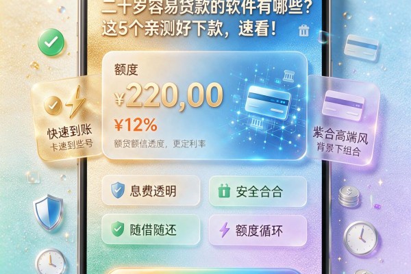 二十岁容易贷款的软件有哪些？这5个亲测好下款，速看！