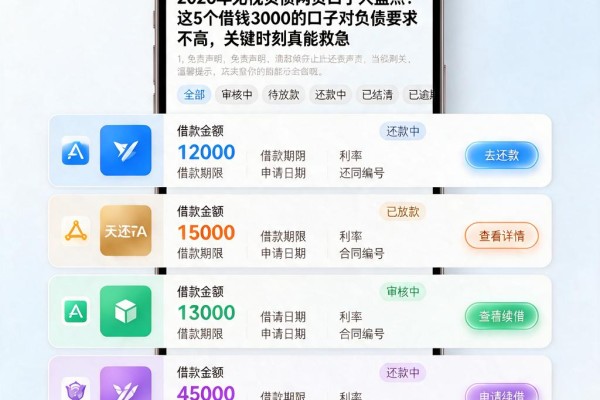 2026年无视负债网贷口子大盘点!这5个借钱3000的口子对负债要求不高,关键时刻真能救急