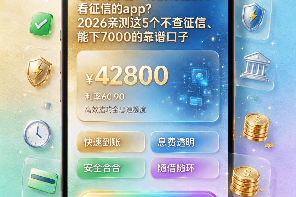 急用钱必看!有没有借款不看征信的app?2026亲测这5个不查征信、能下7000的靠谱口子