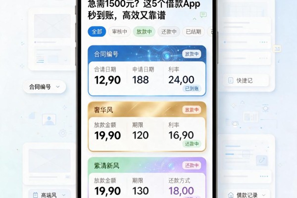 急需1500元？这5个借款App秒到账，高效又靠谱