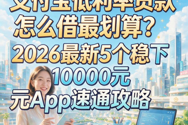 支付宝低利率贷款怎么借最划算?2026最新5个稳下10000元App速通攻略