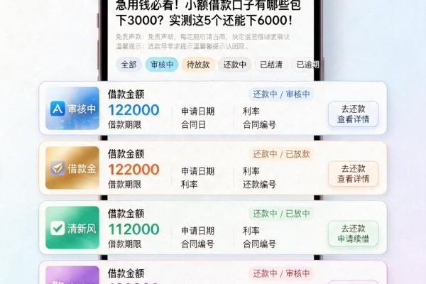 急用钱必看！小额借款口子有哪些包下3000？实测这5个还能下6000！
