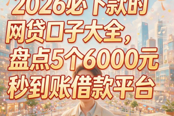 2026必下款的网贷口子大全，盘点5个6000元秒到账借款平台