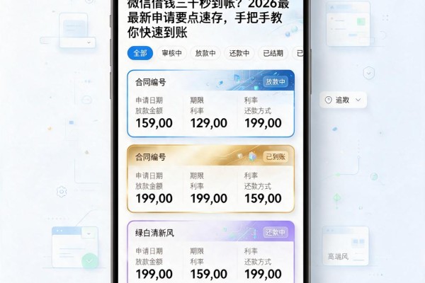 微信借钱三千秒到帐？2026最新申请要点速存，手把手教你快速到账