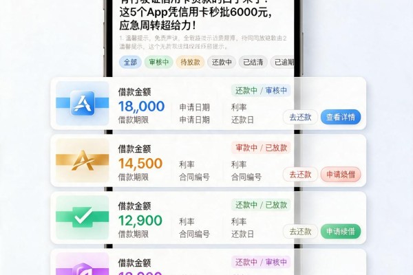 有行驶证信用卡贷款的口子来了！这5个App凭信用卡秒批6000元，应急周转超给力！