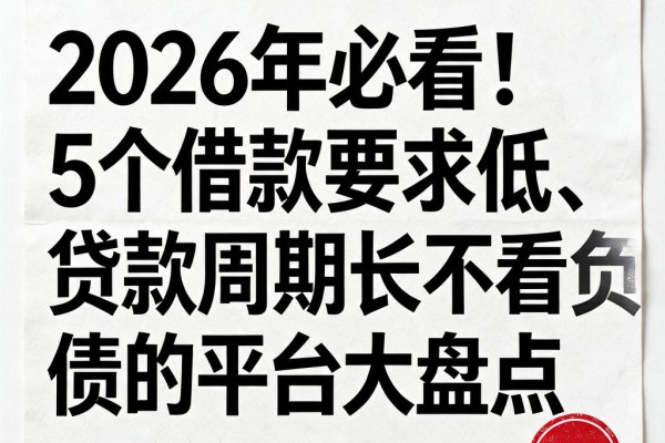 2026年必看!5个借款要求低、贷款周期长不看负债的平台大盘点