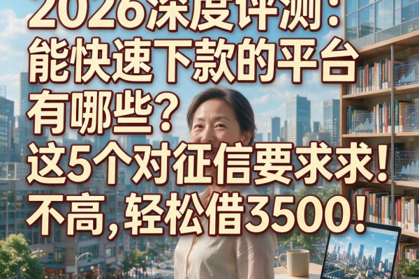 2026深度评测:能快速下款的平台有哪些?这5个对征信要求不高,轻松借3500!