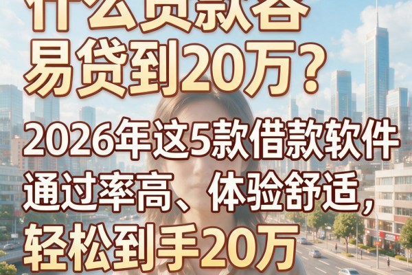 什么贷款容易贷到20万?2026年这5款借款软件通过率高、体验舒适,轻松到手20万