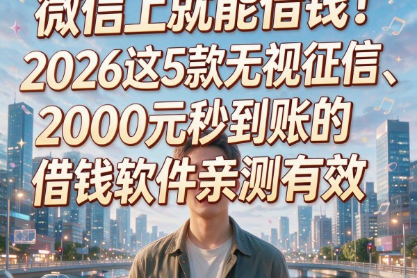 微信上就能借钱!2026这5款无视征信、2000元秒到账的借钱软件亲测有效