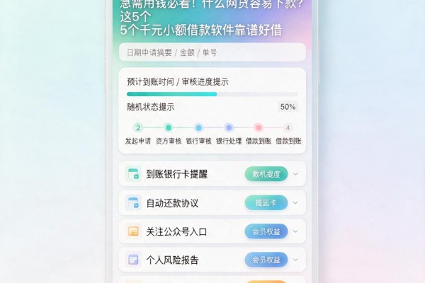 急需用钱必看！什么网贷容易下款？这5个千元小额借款软件靠谱好借