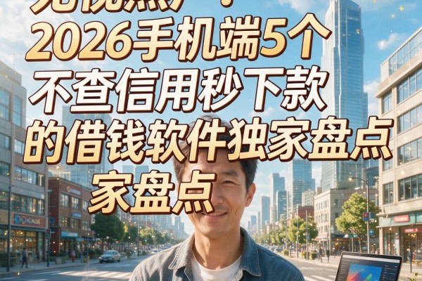 无视黑户!2026手机端5个不查信用秒下款的借钱软件独家盘点