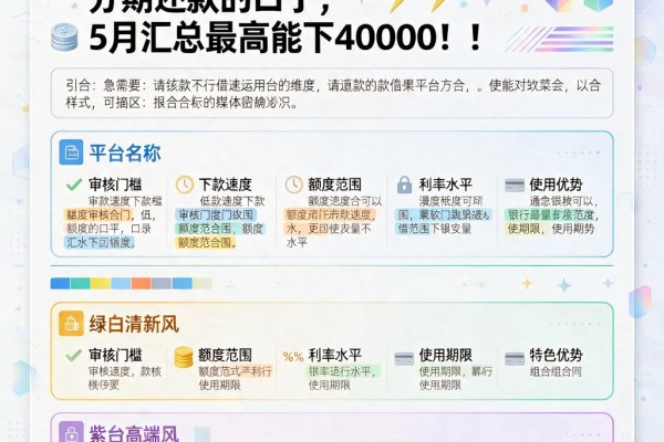 急需用钱?这5个借款可以分期还款的口子,5月汇总最高能下40000!