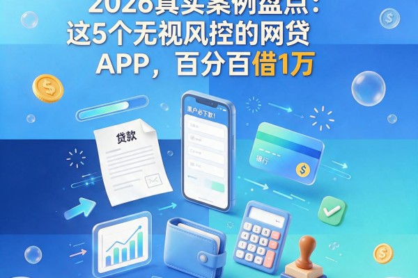 黑户必下款!2026真实案例盘点:这5个无视风控的网贷APP,百分百借1万