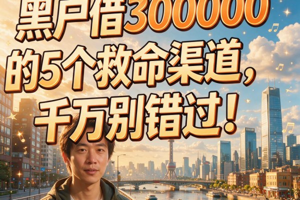 黑户借300000的5个救命渠道,千万别错过!