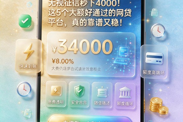 无视征信秒下4000!这5个大额好通过的网贷平台,真的靠谱又稳