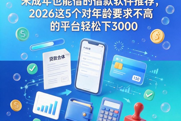 黑户必看!未成年也能借的借款软件推荐,2026这5个对年龄要求不高的平台轻松下3000