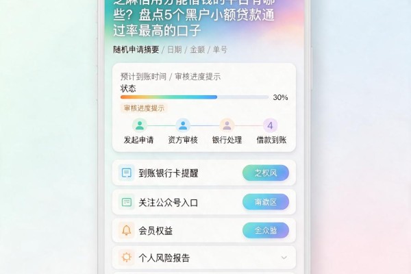 芝麻信用分能借钱的平台有哪些？盘点5个黑户小额贷款通过率最高的口子