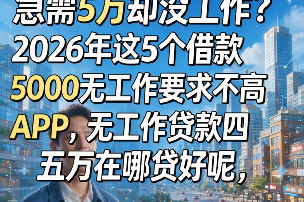 急需5万却没工作?2026年这5个借款5000无工作要求不高APP,无工作贷款四五万在哪贷好呢今日甄选
