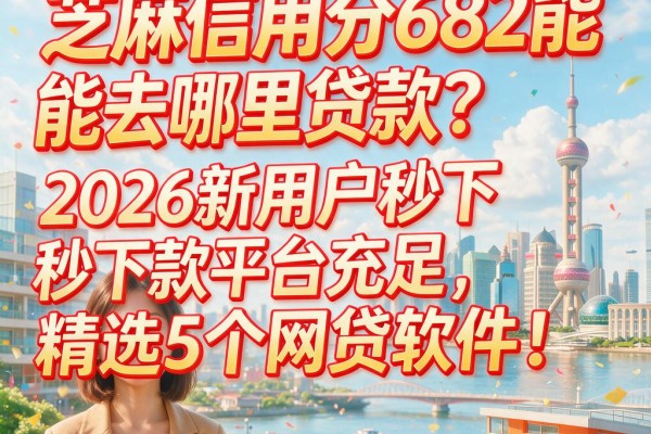 芝麻信用分682能去哪里贷款?2026新用户秒下款平台充足,精选5个网贷软件!