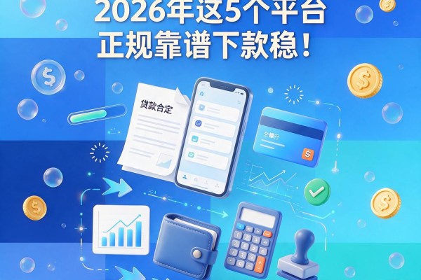 征信里出现小额贷款别慌！2026年这5个平台正规靠谱下款稳