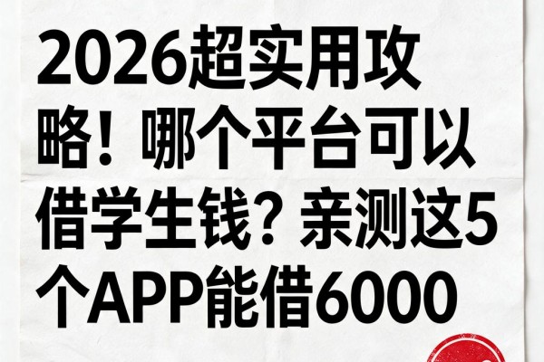 2026超实用攻略！哪个平台可以借学生钱？亲测这5个APP能借6000