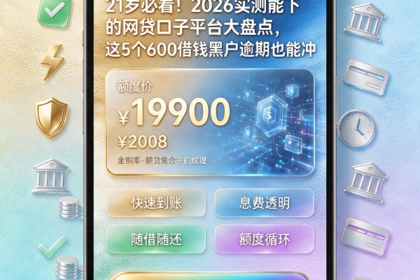 21岁必看!2026实测能下的网贷口子平台大盘点,这5个600借钱黑户逾期也能冲