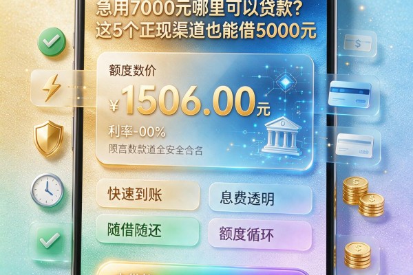 急用7000元哪里可以贷款?这5个正规渠道也能借5000元